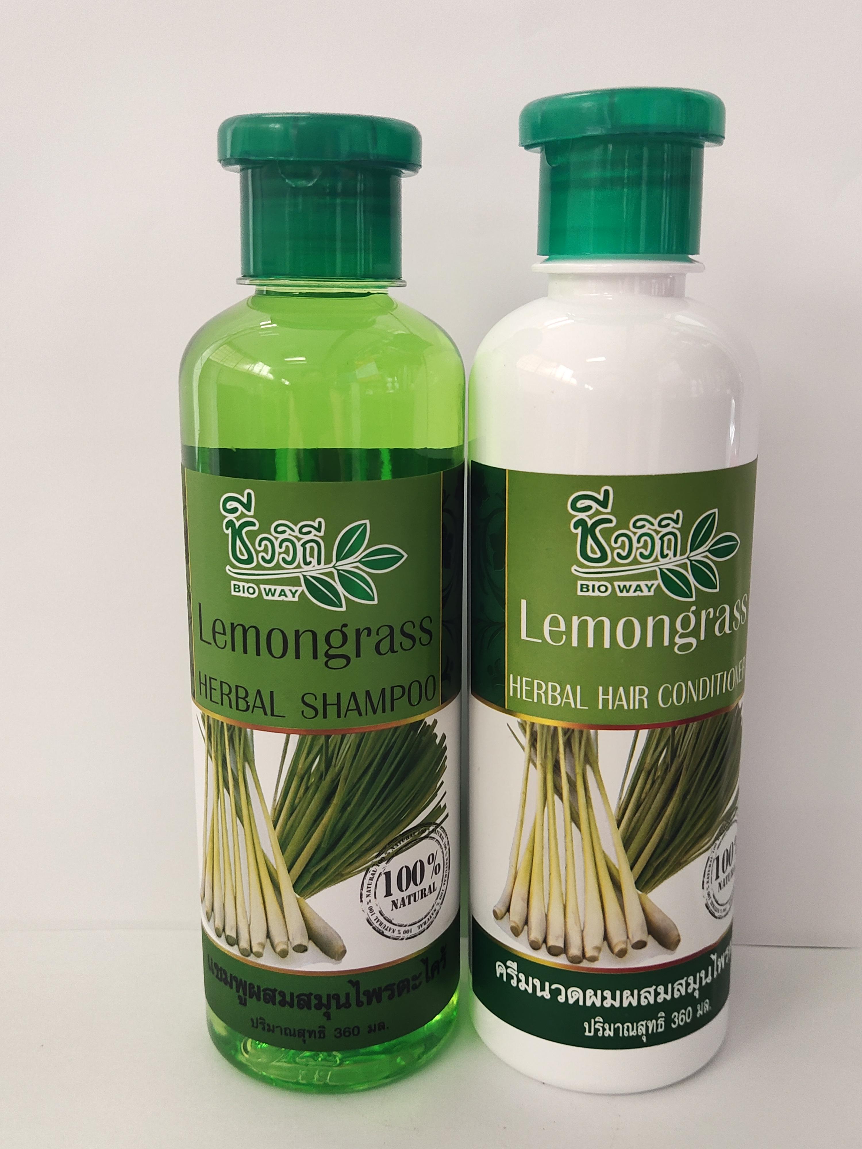แชมพูสมุนไพรตะไคร้+ครีมนวดสมุนไพรตะไคร้ BIO WAY