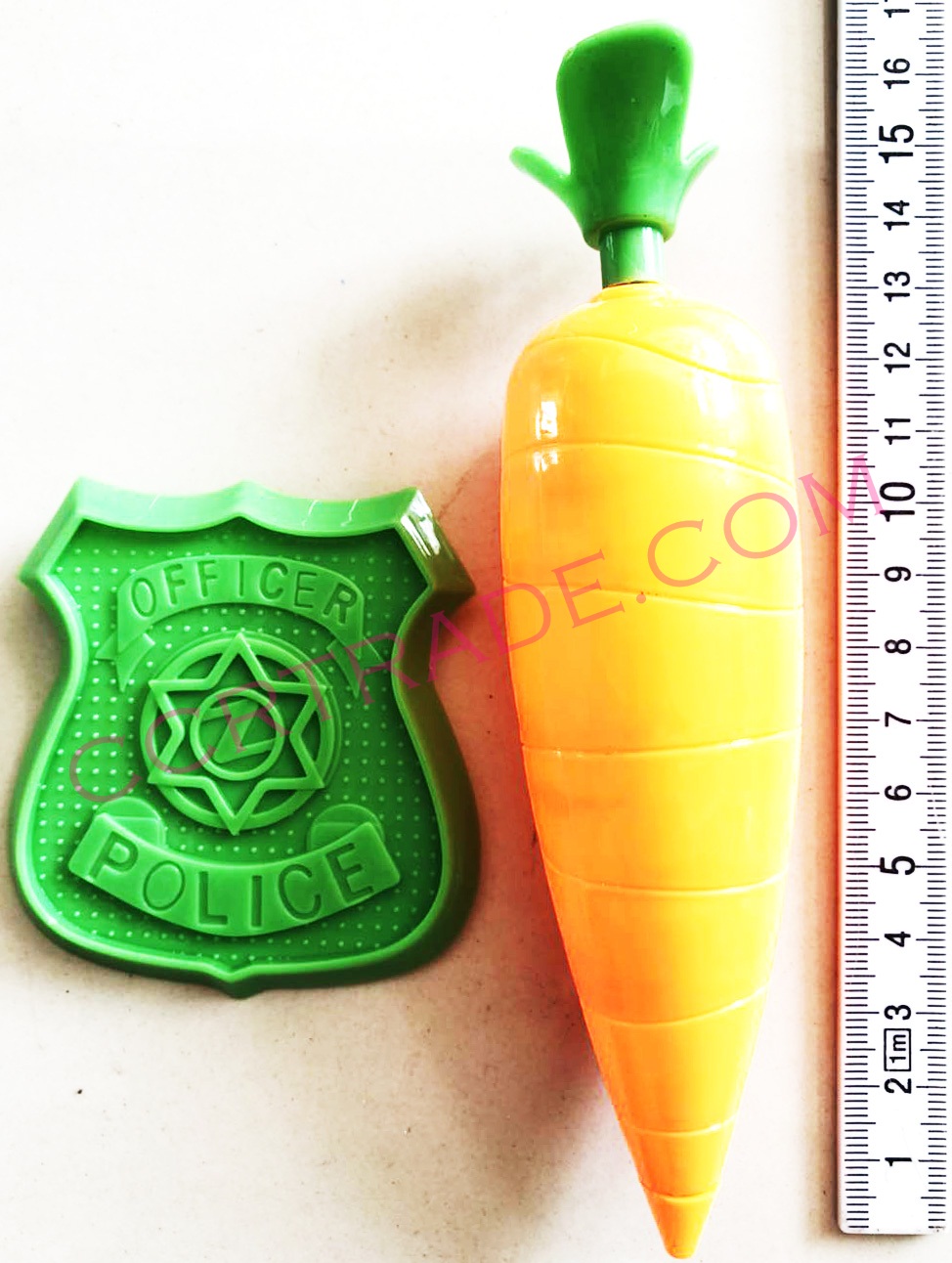 ปากกาลูกลื่นแครอท+ตราตำรวจ 14.5 ซม.(มีมอก.)