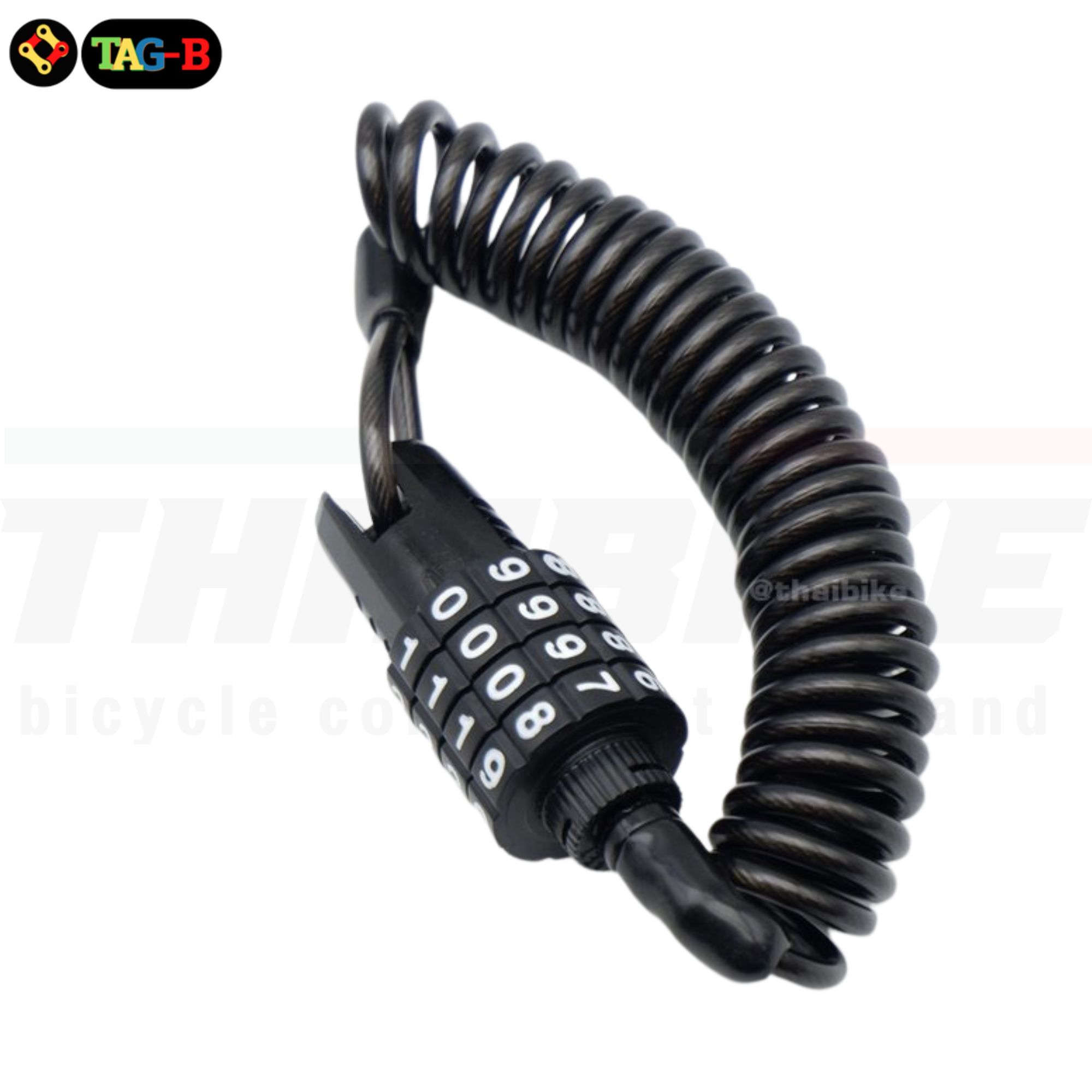 สายล็อคจักรยาน ล็อคหมวกกันน็อค THAIBIKE แบบสลิงยาว 1.5 เมตร