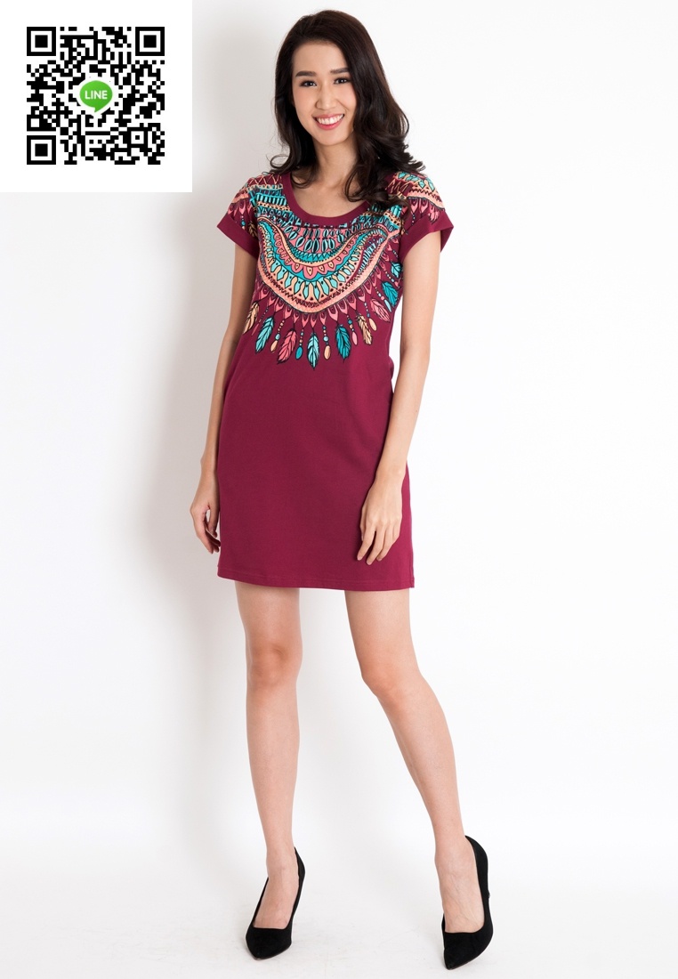 เดรสเกาหลีนำเข้า เดรสลำลองสไตน์หรู เดรสเกาหลี ชุดแซกเกาหลีน่ารักสไตน์วัยรุ่น เดรสทำงานสีแดงเลือดนกPacahontas