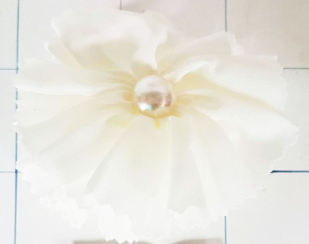 หนีบดอกหยักขาวมุก (1x6)