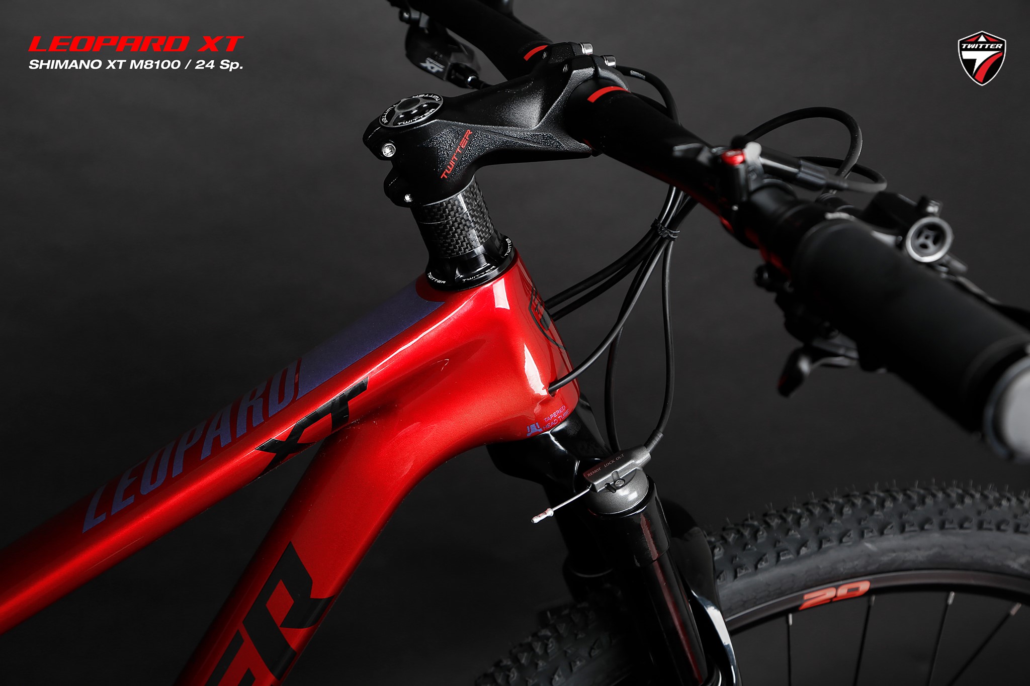 24 เกียร์ จักรยานเสือภูเขาเฟรมคาร์บอน เกียร์ชิมาโน่ใหม่ TWITTER รุ่น LEOPARD XT
