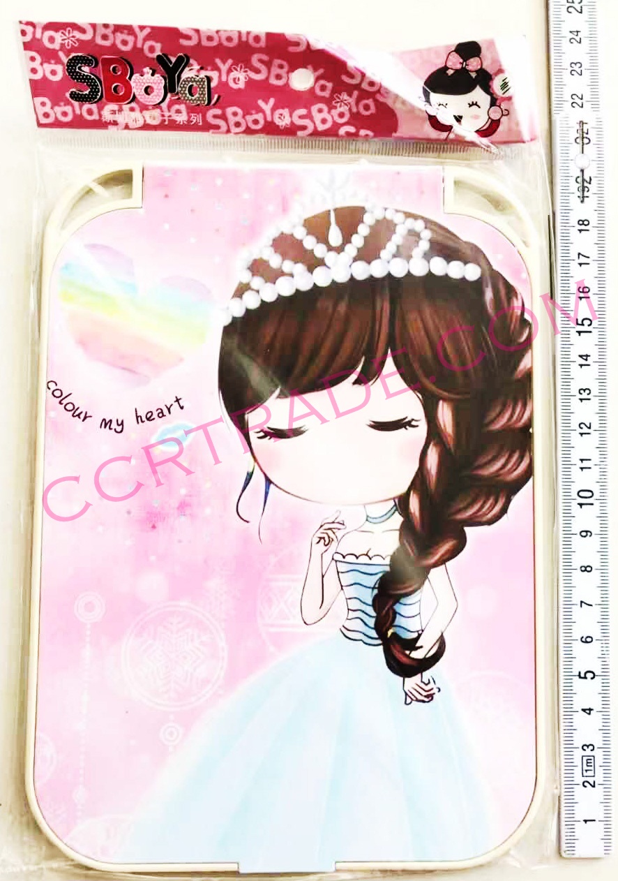 กระจกผู้หญิงขอบมนจัมโบ้ (B86) 14.5x20 ซม.