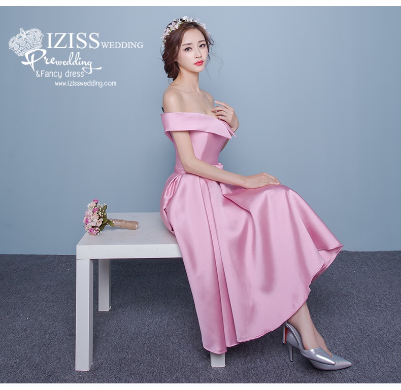 DS003- **Pre order**ชุดราตรีหรู เดรสสั้นออกงาน (short dresses) ชุดไปงานแต่งงานสวยๆ ชุดยกน้ำชา "ธีมสีชมพู"