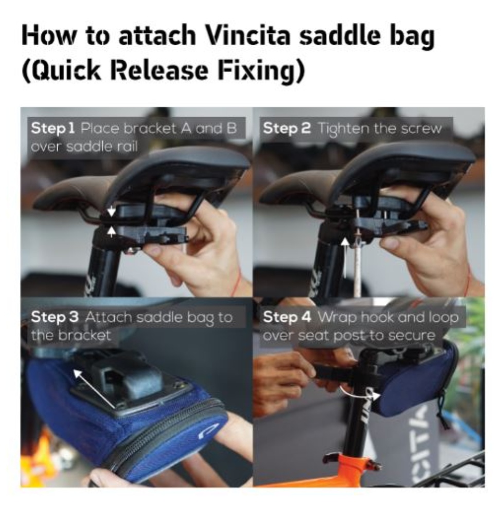 กระเป๋าใต้อาน Vincita รุ่นสตราด้า แบบคลิปปลดเร็ว วินสิตา B034Q