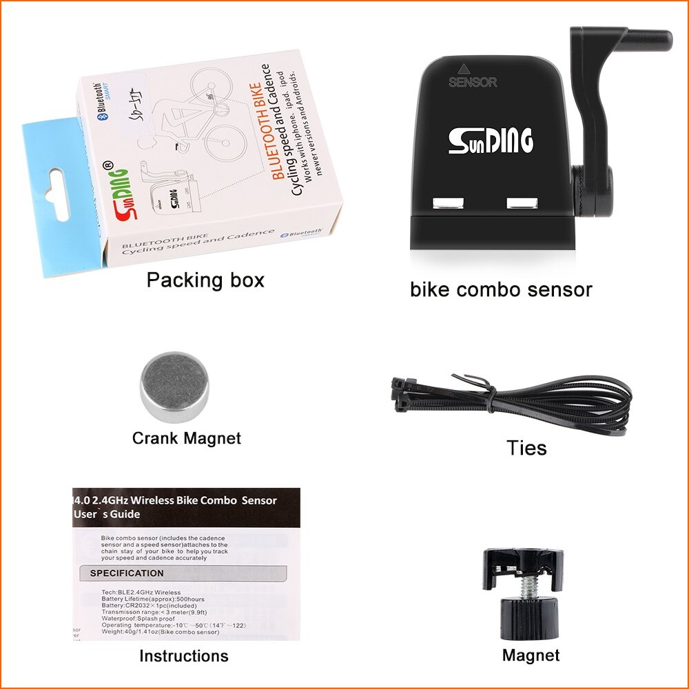 SUNDING SPEED and CADANCE ตัววัดรอบขาและความเร็วสำหรับจักรยานจาก SUNDING (ฺBLUETOOTH)