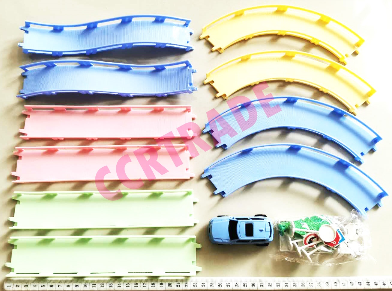 รถแข่งรางพาสเทล 17 ชิ้นกล่องจัมโบ้ 26.5x40 ซม.(1x3)