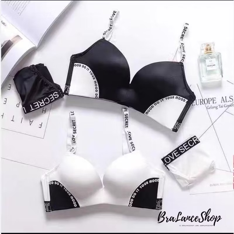 BLS✿009 Setบรา+กกน. ชุดชั้นในสไตล์สปอต Love Secret งานผ้าไร้ขอบคัตติ้งสวยฟองดันบรามือ เน้นเนินอกชิด สวยพรีเมี่ยม💯