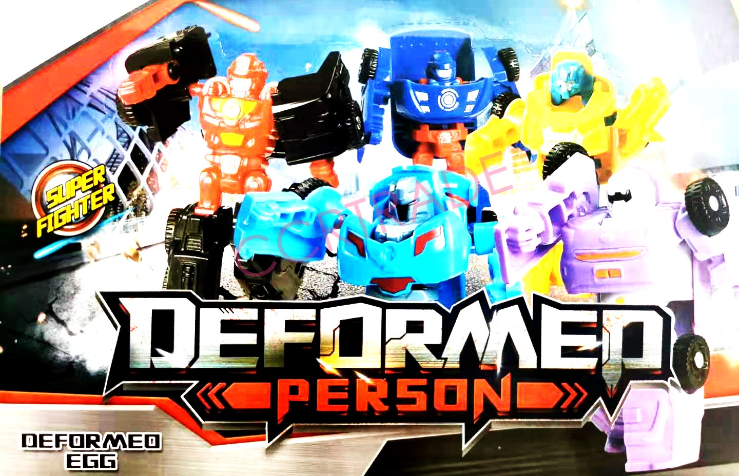 ไข่หุ่นยนต์แปลงร่างสีใสกล่อง 26 ซม.