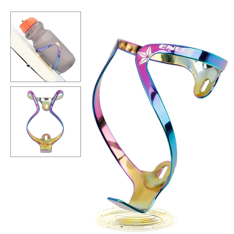ขายึดขวดน้ำอลูมิเนียมเคลือบสีรุ้ง ENLEE Bike Water Bottle Cage Holder Lightweight