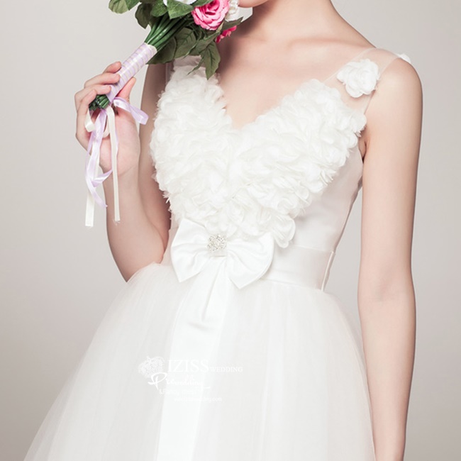 BR210 **พรีออเดอร์**ชุดแต่งงาน&ชุดเจ้าสาวแบบสั้นสีขาวเกรดพรีเมี่ยม หรูหราน่ารัก สวยโดดเด่นไม่ซ้ำใคร