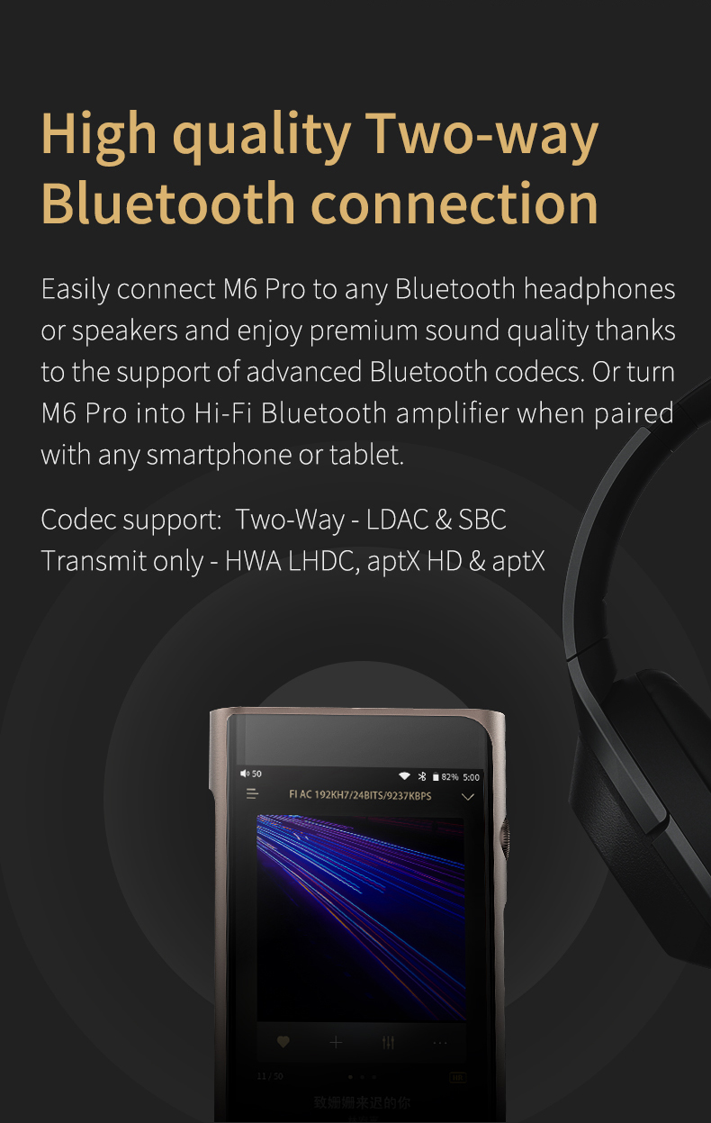 ขาย SHANLING M6 Pro DAP พกพาชิป Dual AK4497EQ รองรับ 32bit/768kHz , Dual Hi-Res