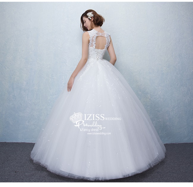 BR134 **พรีออเดอร์**ชุดแต่งงาน&ชุดเจ้าสาวแบบยาวสีขาวเกรดพรีเมี่ยม เปิดไหล่ มีแขน หรูหราน่ารัก สวยโดดเด่นไม่ซ้ำใคร