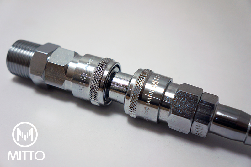 ข้อต่อลม นิเปิ้ลตัวผู้ , Quick coupler connector steel double eneded male plug รุ่นสแตนดาร์ด