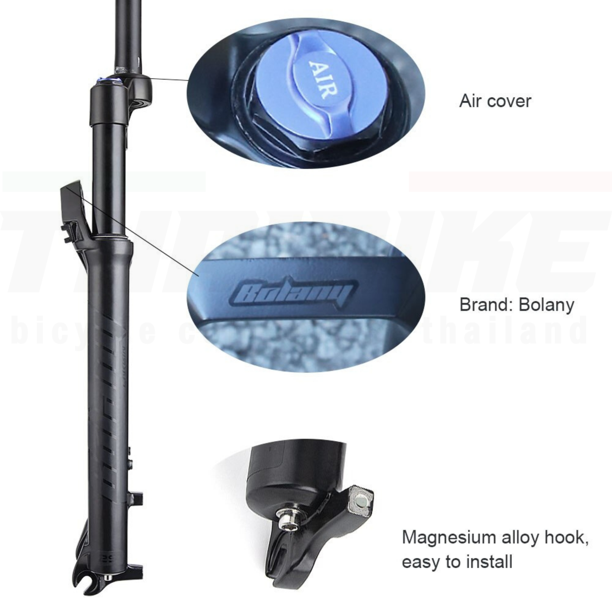 โช๊คลมหน้าจักรยานเสือภูเขา 27.5/29 BOLANY ZLA258 ปรับรีบาวนด์