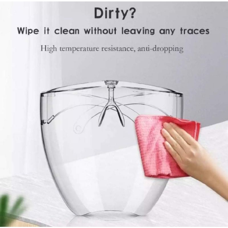 faceshiled เฟสชิว ใส่แบ้วไม่ปวดหัว ‼️อะคลิลิค ใส หนาอย่างดี พร้อมส่งจากไทย