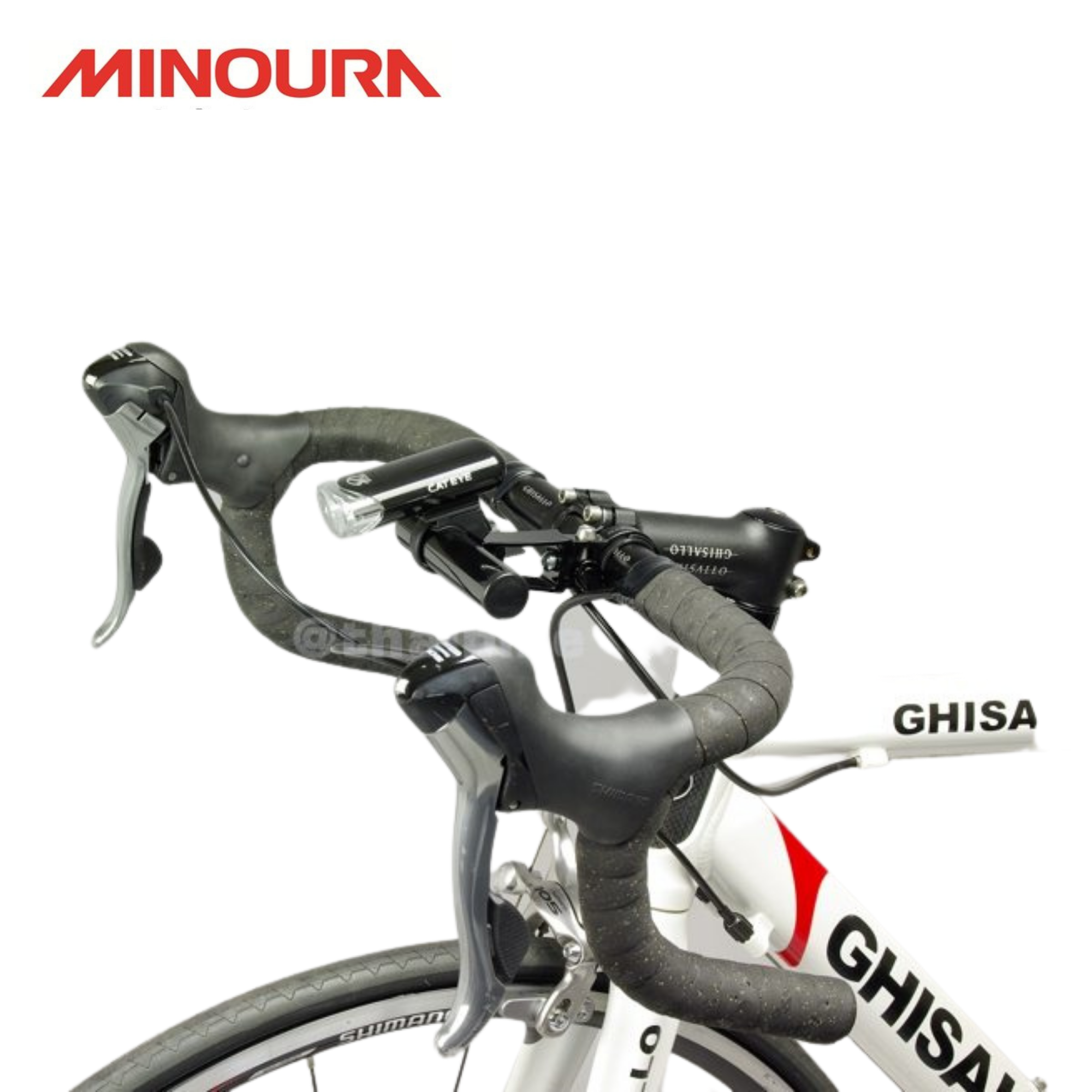ขาจับเพิ่มพื้นที่แฮนด์จักรยาน MINOURA แบบจับแฮนด์ O.V. SGS400OS สีดำ