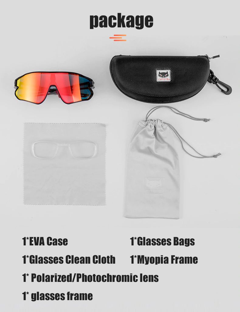 ของแท้ แว่นตาปั่นจักรยาน CATEYE Bikes Polarized / Photochromic V1