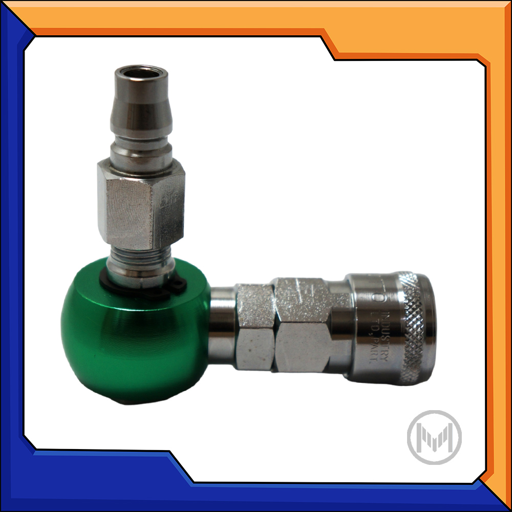 ข้อต่อลม คอปเปอร์ลมงอ 90องศา พร้อมตัวหมุนได้