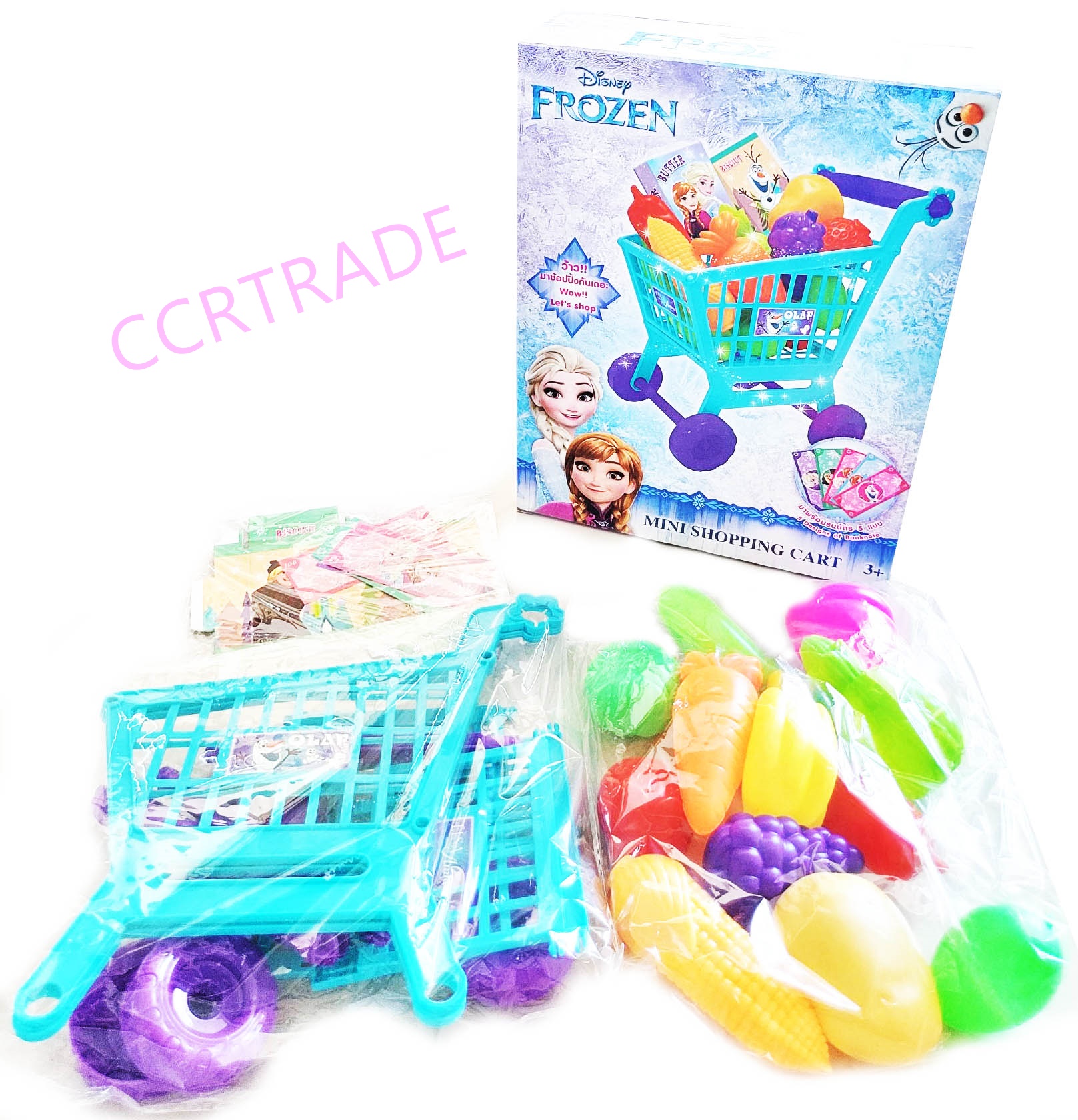 เซ็ทรถเข็นซุปเปอร์โฟรเซ่นกล่อง 28x30 ซม.(ลิขสิทธิ์แท้)(1x3)