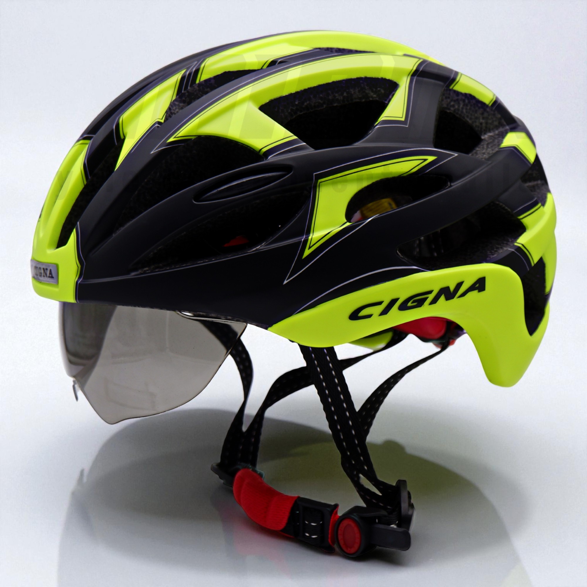 หมวกกันน็อคจักรยานแบบมีแว่นในตัว CIGNA รุ่น TB01