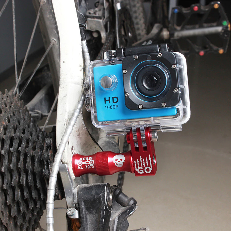 ขายึด GOPRO ติดแกนปลดจักรยาน MUQZI Lighthouse Cycling Quick Release Front Wheel Lamp Holder Alloy Rear Derailleur