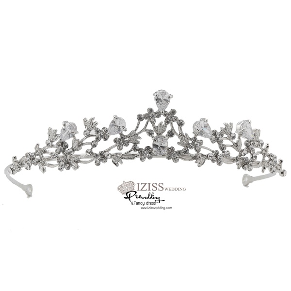 AC013 **พรีออเดอร์**เทียร่า มงกุฎเพชร ต่างหู สร้อยคอเจ้าสาว ชุดเครื่องประดับเจ้าสาวสวยหรูดุจเจ้าหญิง