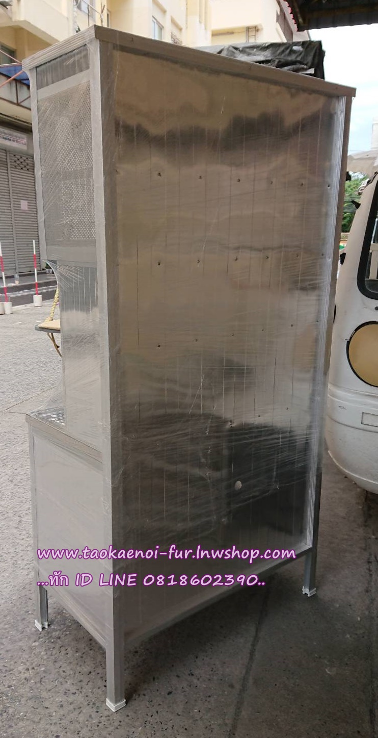 TSL-L ตู้ซิงค์-สูง (เสาเหลี่ยม+ขอบเหลี่ยม) โครงมีเนียม