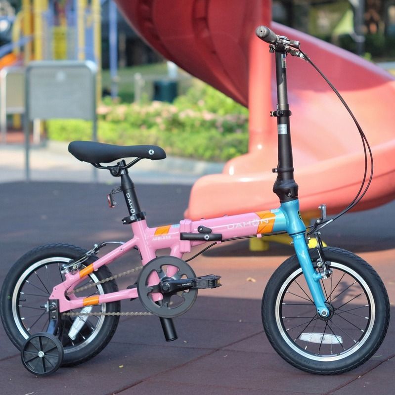 DAHON : AGELESS(KIDKING) จักรยานเด็กพับได้ เฟรมอลูมิเนียม ล้อ 14" พร้อมล้อข้างช่วยทรงตัว
