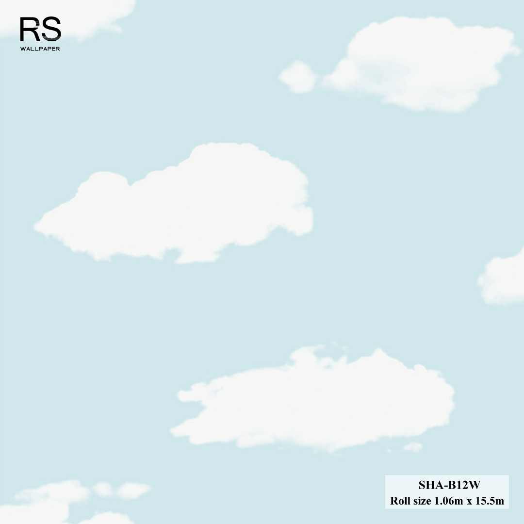 วอลเปเปอร์ ลายท้องฟ้า สีฟ้า SHA-B12W