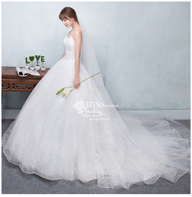 BR228 **พรีออเดอร์**ชุดแต่งงาน&ชุดเจ้าสาวแบบยาวสีขาวเกรดพรีเมี่ยม หรูหราน่ารัก สวยโดดเด่นไม่ซ้ำใคร สวยงามดุจเจ้าหญิง