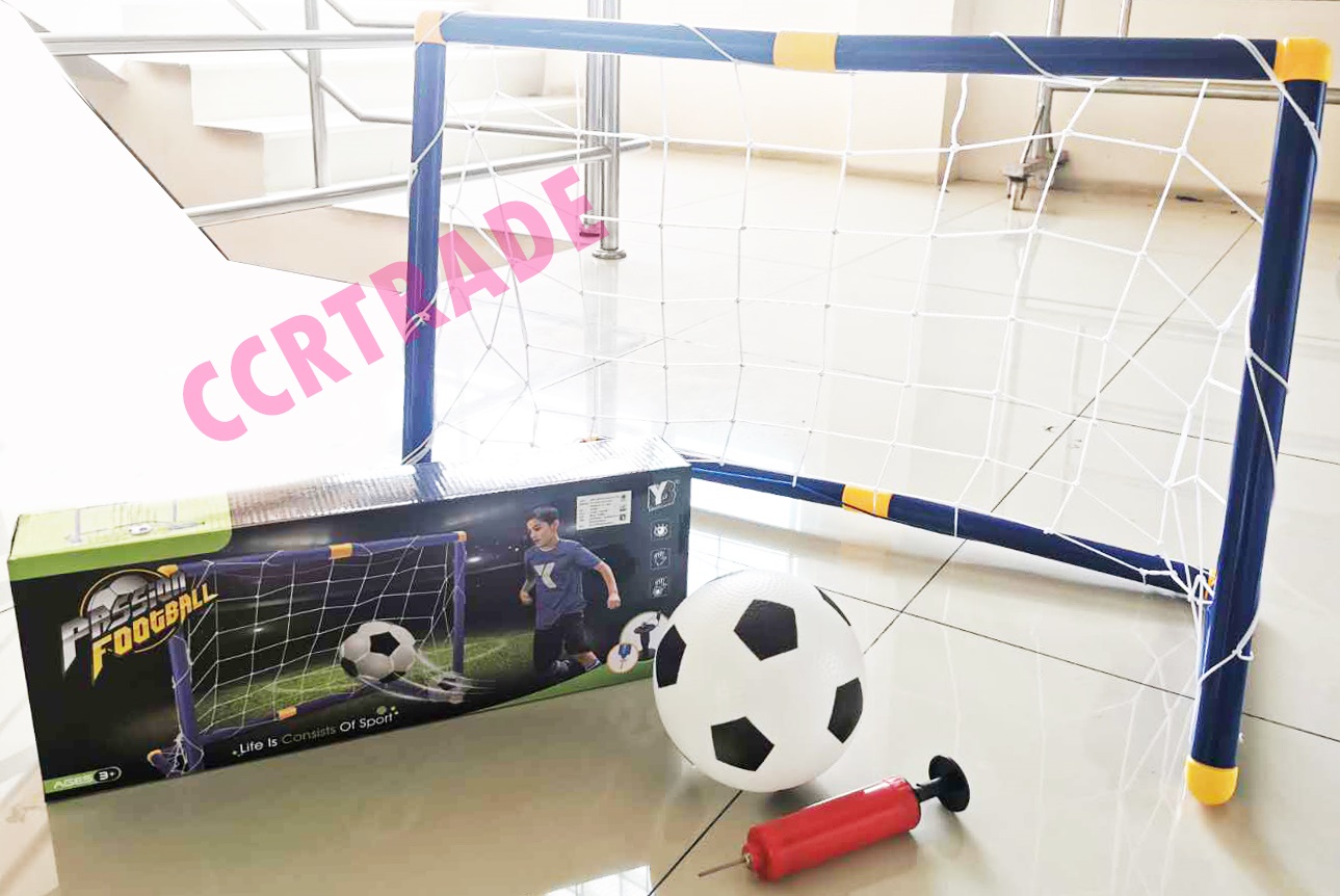 ชุดโกลฟุตบอลตาข่าย+ลูกบอลกล่องจัมโบ้ 63 ซม.(1x3)