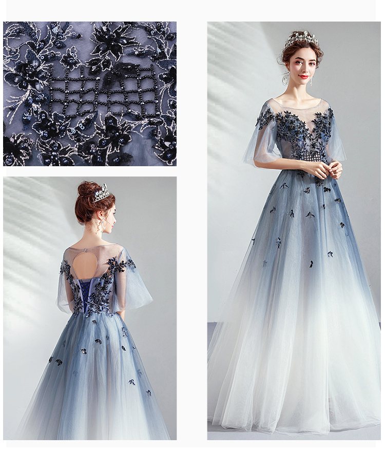 DL084 **พรีออเดอร์** ชุดออกงานสีกรม ชุดราตรี เดรสยาวออกงาน (Night party dresses) ชุดไปงานแต่งงานสวยๆ "ธีมสีกรม"