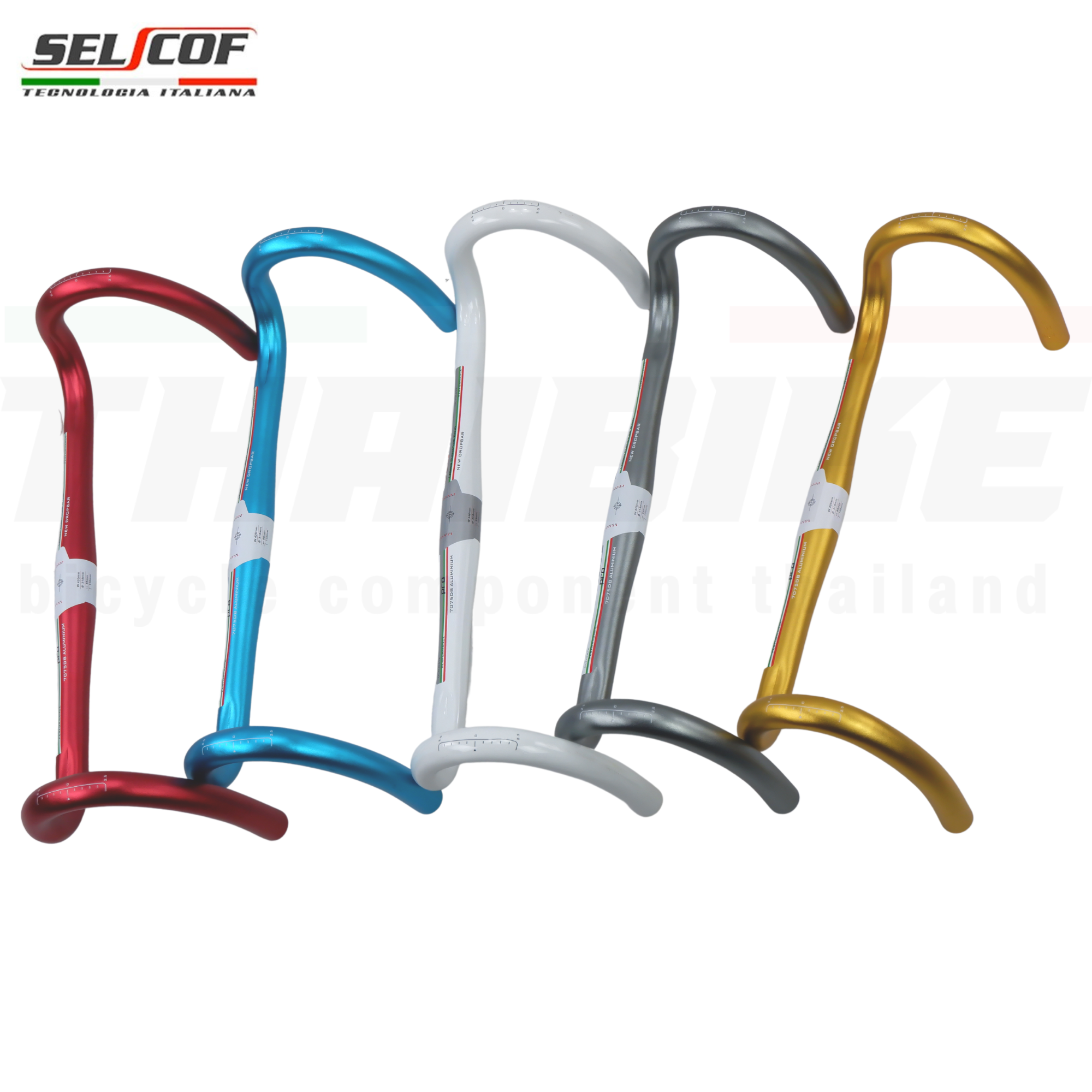 แฮนด์จักรยานเสือหมอบอลูมิเนียม 7075 SELCOF KP03 งานไต้หวัน
