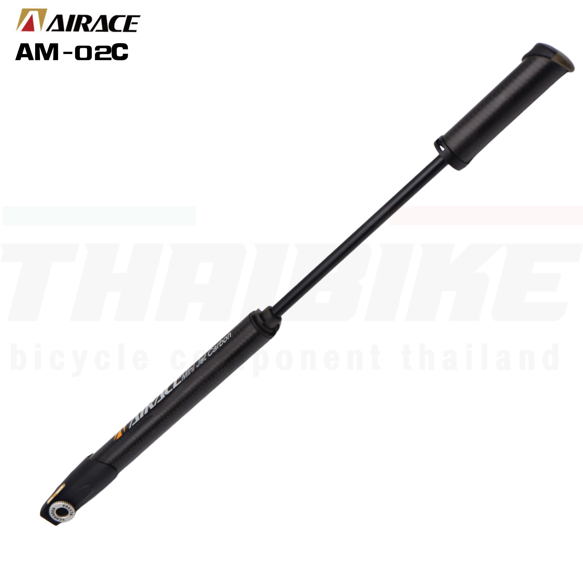 สูบจักรยานแบบพกพางานคาร์บอนAIRACE Model AM-02C