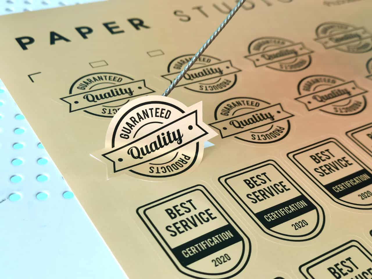 ฉลากสินค้าสีทอง สติ๊กเกอร์ฟรอยทอง (ทองด้าน)