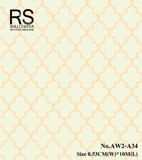 วอลเปเปอร์ลาย ฉลุโมเดินร์ พื้นสีครีม ลายสีครีม AW2-A34