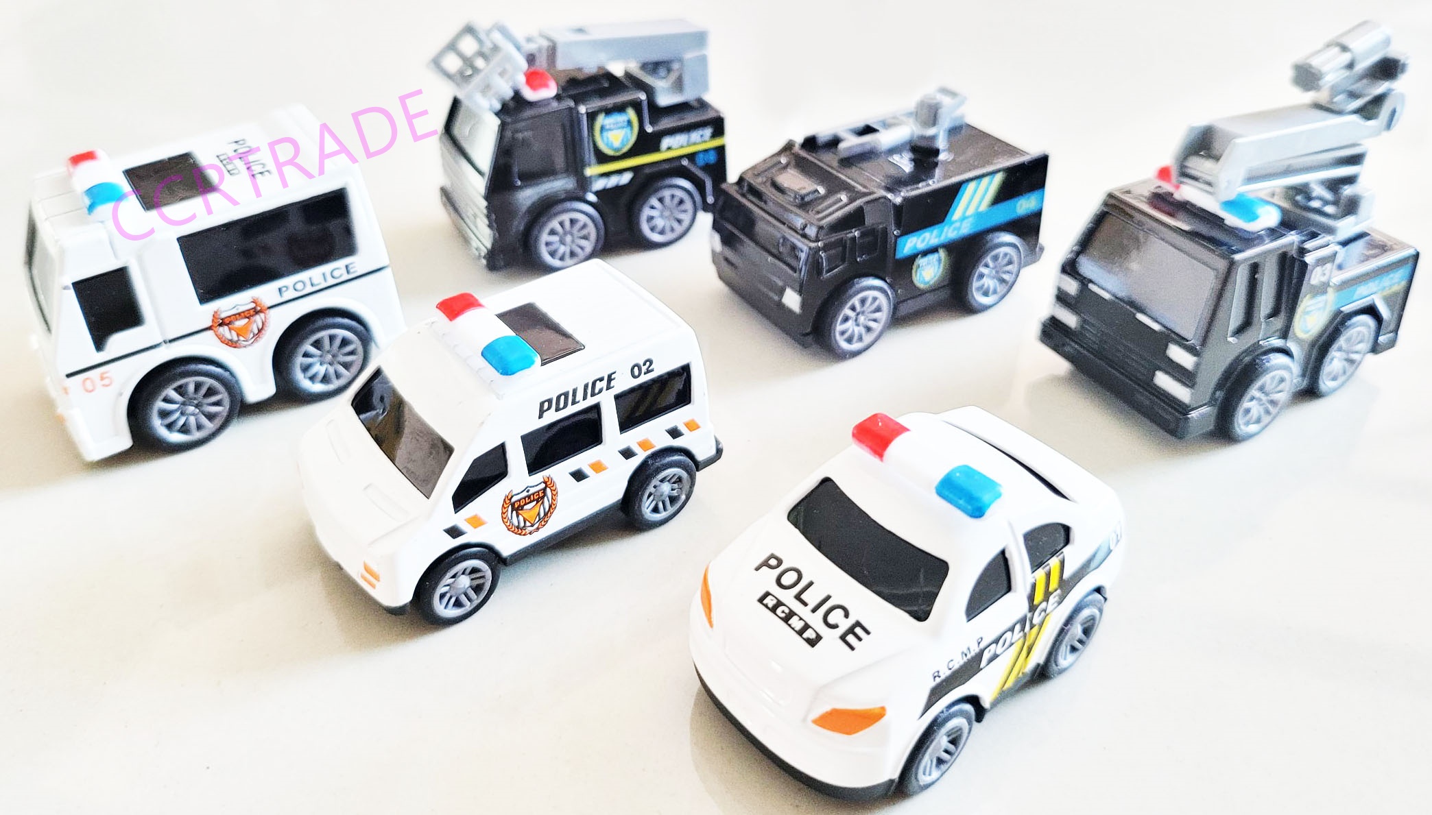 รถเหล็กโมเดลตำรวจ มีลานกล่อง 23.5 ซม.