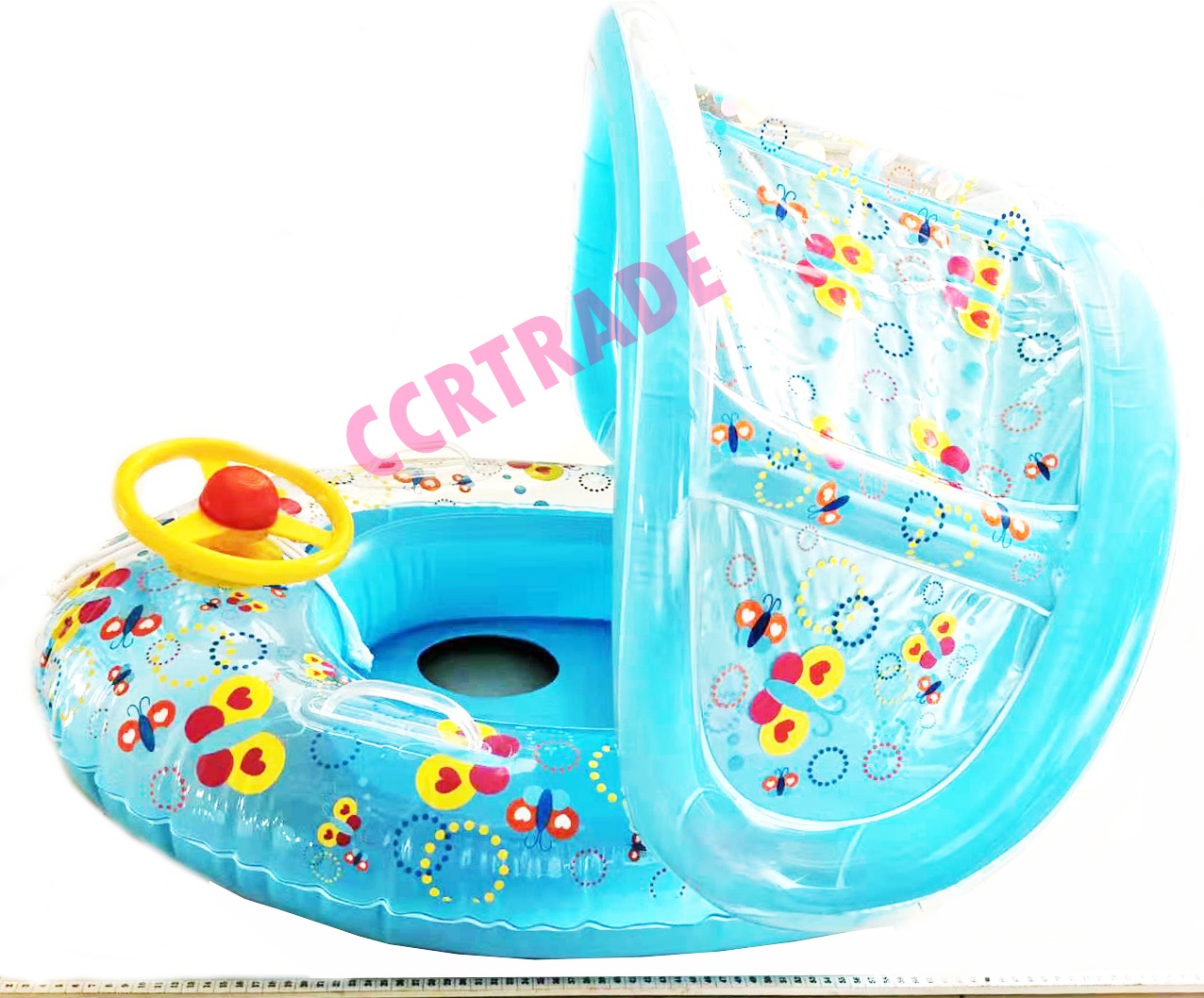 เรือสอดขาเป่าลม มีหลังคากันแดด 65x80 ซม.(งานหนา)(1x3)