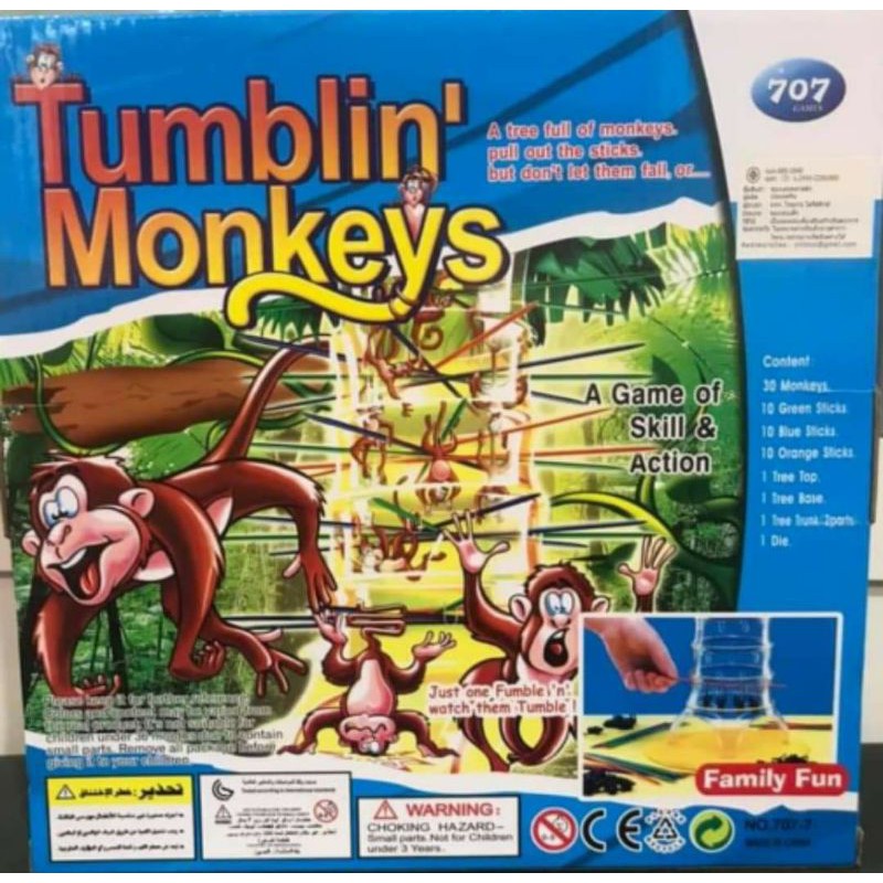 เกมลิงตกต้นไม้ เกมลิงตกต้นมะพร้าว tumblin monkeys พร้อมส่งจากไทย
