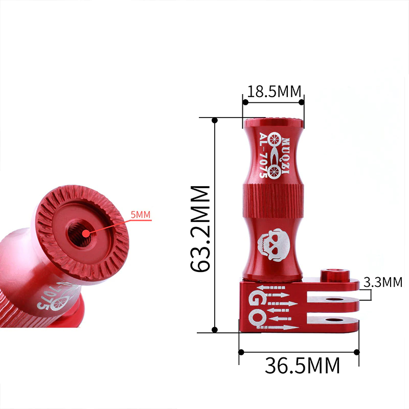 ขายึด GOPRO ติดแกนปลดจักรยาน MUQZI Lighthouse Cycling Quick Release Front Wheel Lamp Holder Alloy Rear Derailleur