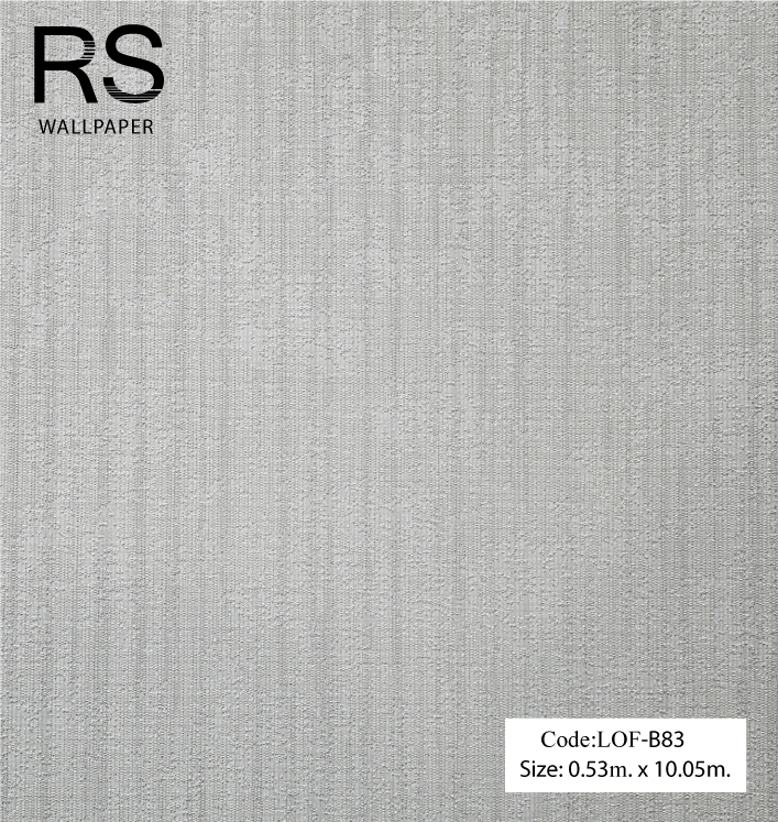 วอลเปเปอร์เทกเจอร์ผ้าไหมหยาบพื้นสีเทาแกมขาวอมฟ้า LOF-B83