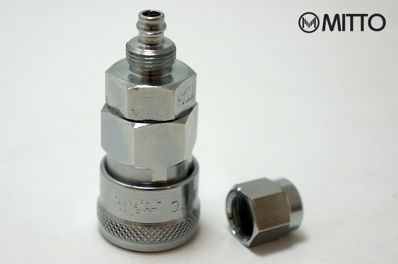 10 SAH ใช้กับท่อ PU 5x8 (แบบน็อตล็อค) NUT COUPLER SOCKET