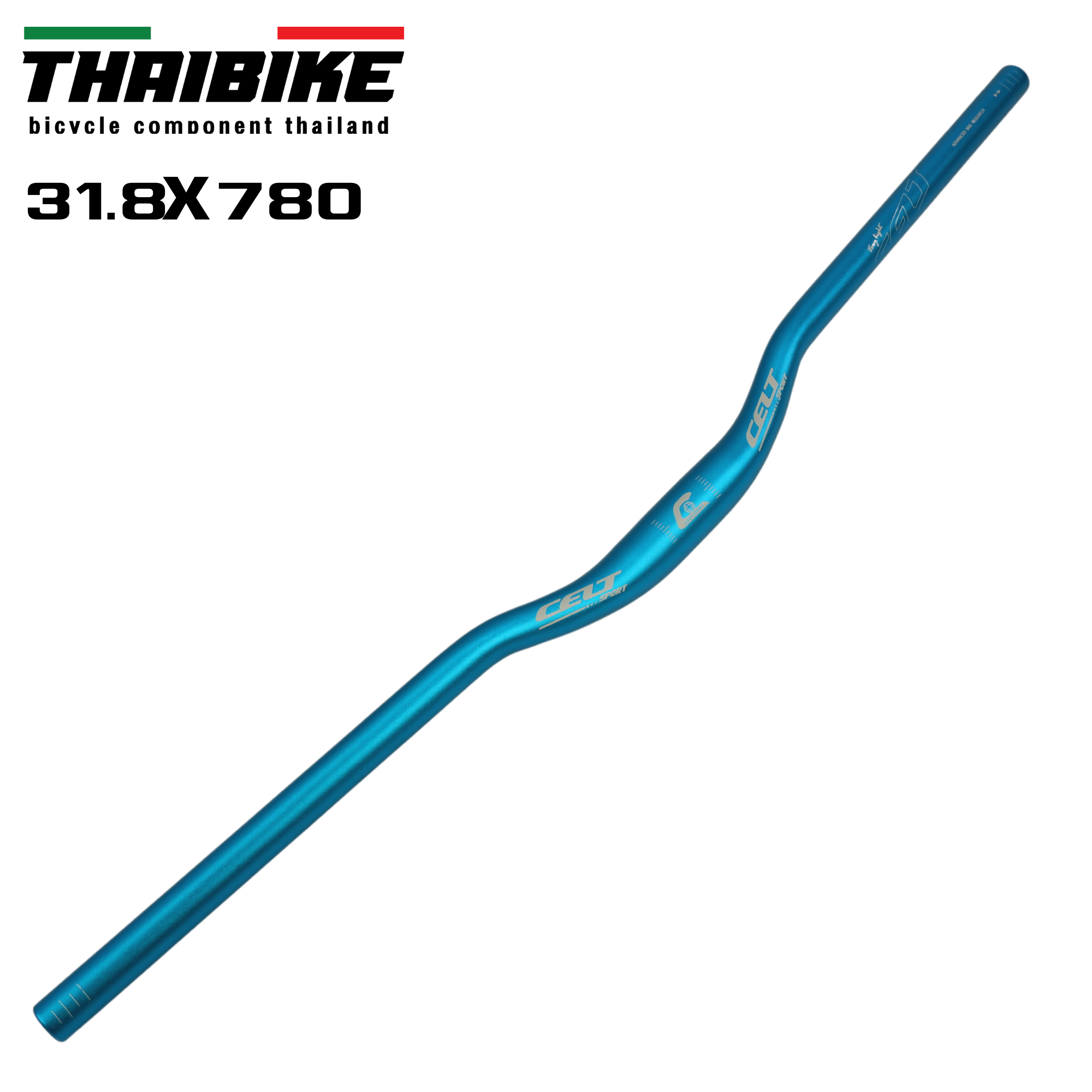 แฮนด์จักรยานเสือภูเขาอลูมิเนียม แบบยก CELT SPORT 31.8X780มม