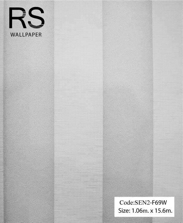 วอลเปเปอร์ลายทางโมเดิร์นโทนสีเทาขาว SEN2-F69W
