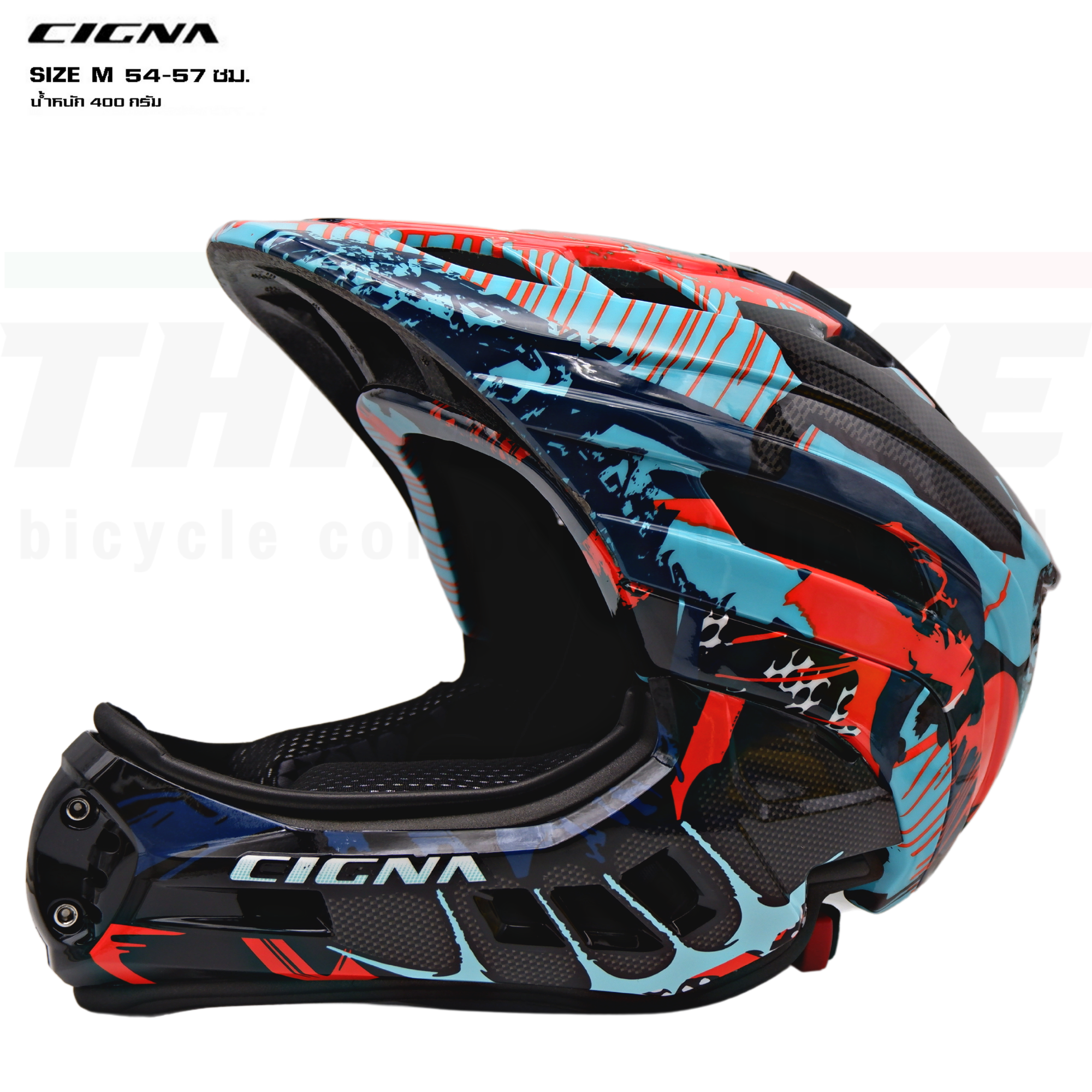 NEW MODEL หมวกเด็กแบบเต็มใบ CIGNA หมวกจักรยาน หมวกรถขาไถ หมวกเด็ก พร้อมขายึด GOPRO