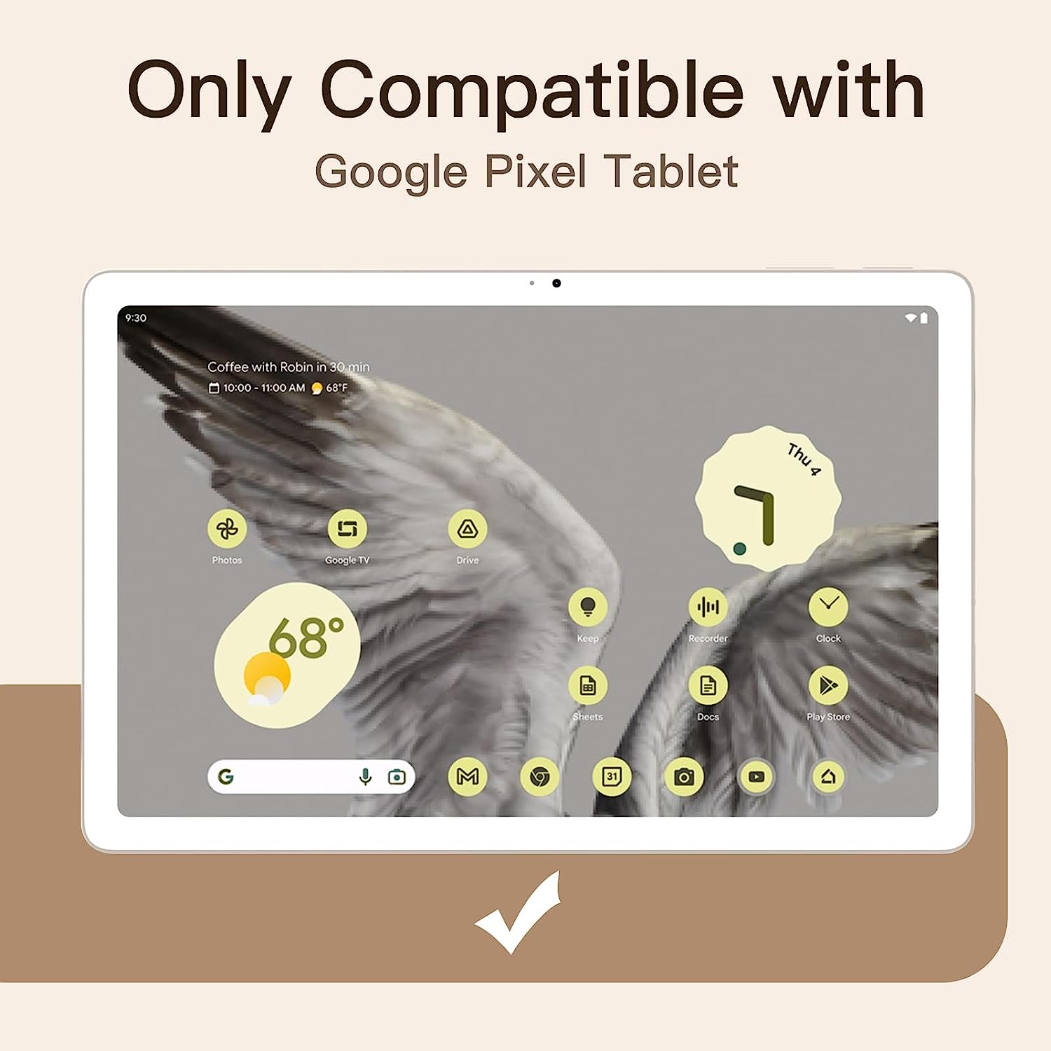 JETech Screen Protector for Google Pixel Tablet (11-Inch, 2023 Model)