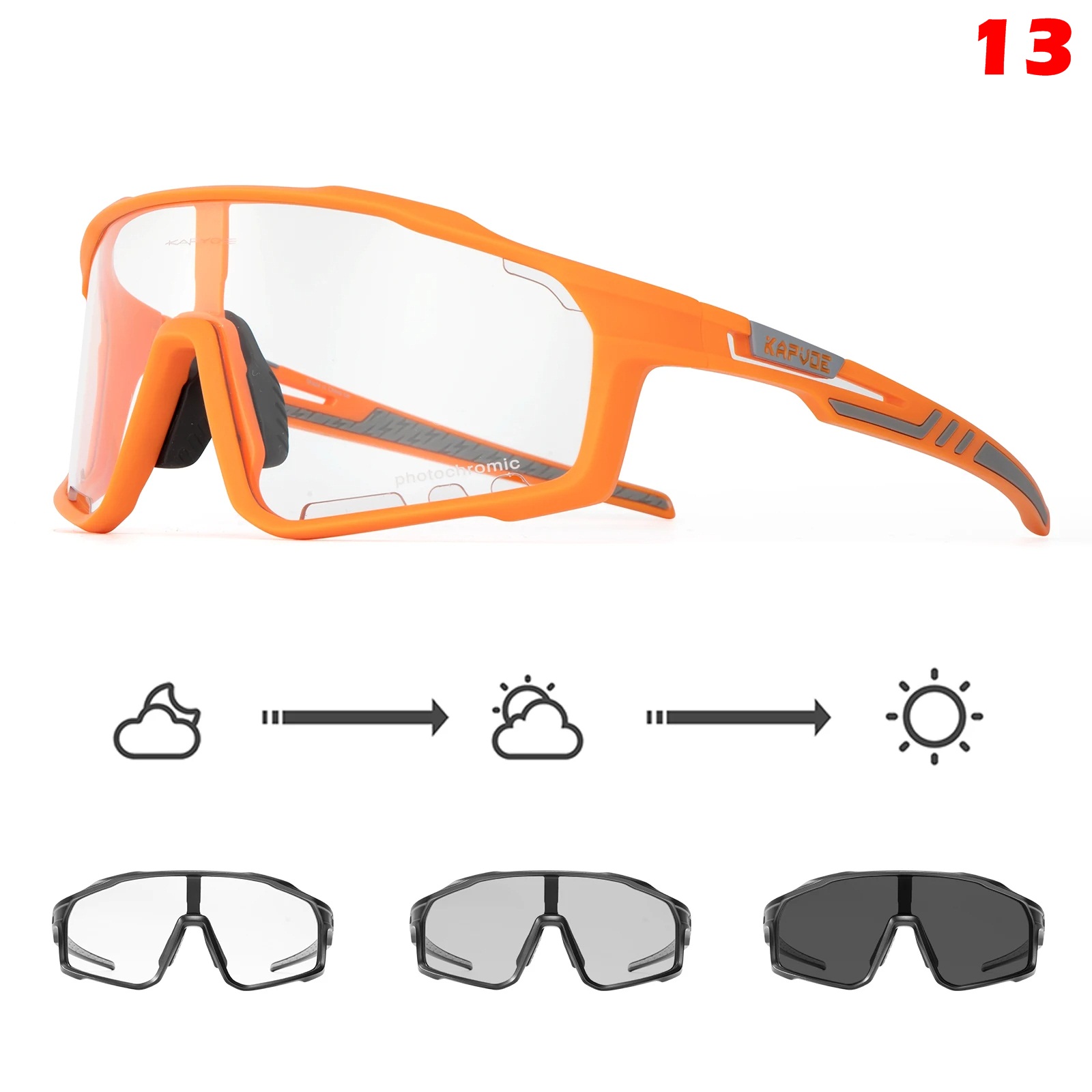 แว่นตากันแดดโฟโตโครมิกปรับแสงออโต้ Kapvoe TK76 X76 ปั่นจักรยาน วิ่ง เดินป่า