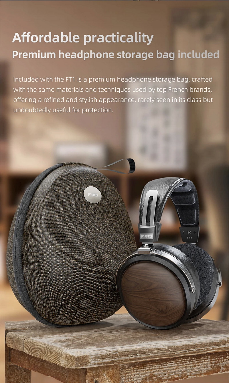 FiiO FT1 หูฟัง Headphones ไดรเวอร์ไดนามิก 60มม. ฝาครอบหูฟังไม้วอลนัทอเมริกัน ประกันศูนย์ไทย