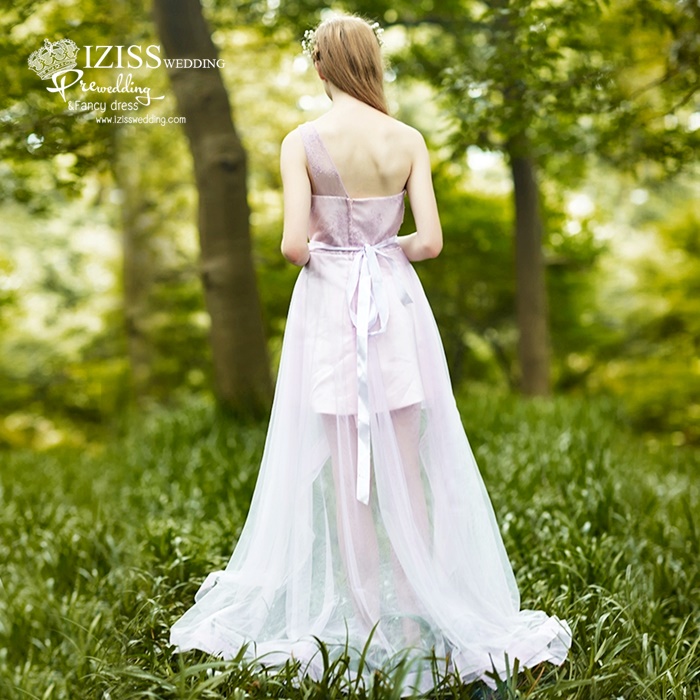 ฺBM0122 - พรีออเดอร์ ชุดเพื่อนเจ้าสาวราตรีสั้นธีมสีม่วง น่ารักมากๆค่ะ